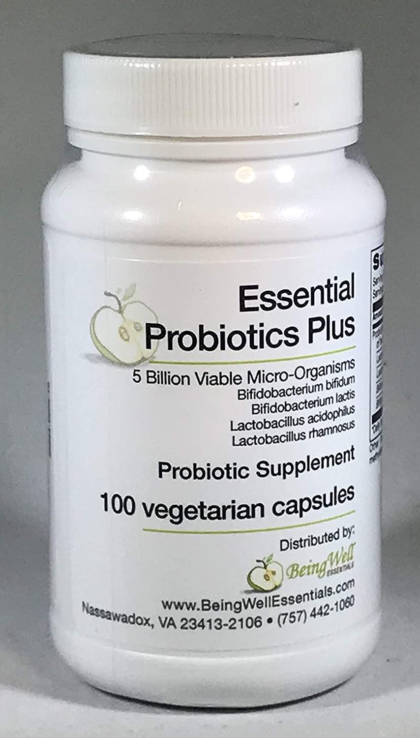Essential Probiotics Plus by Being Well Essentials - 100 Vegetarian Capsules