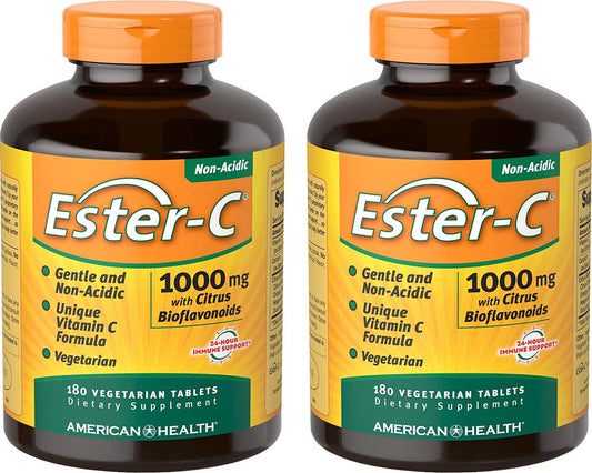 Ester-C 1000 mg with Citrus Bioflavonoids American Health Products 180 VegTab (Pack of 2)