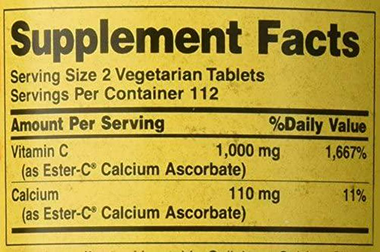 Ester-CÂ 500 mg Veg. Tablets 225