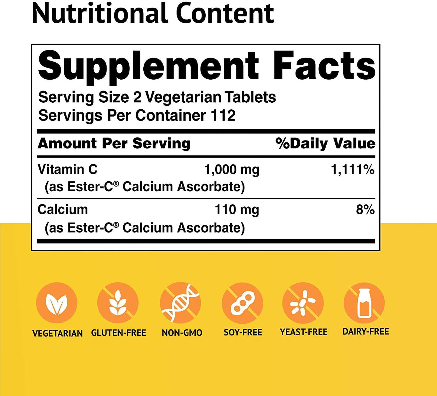 Ester-CÂ 500 mg Veg. Tablets 225