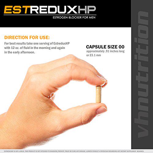 EstreduxHP Estrogen Blocker for Men | Aromatase Inhibitor, Anti Estrogen | Adaptogen Supplement for Men | VH Nutrition | 30 Day Supply