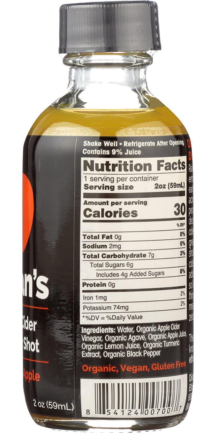 Ethan&#039;s Apple Cider Vinegar Shots, Turmeric Apple (Pack of 12)