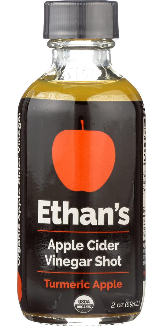 Ethan&#039;s Apple Cider Vinegar Shots, Turmeric Apple (Pack of 12)