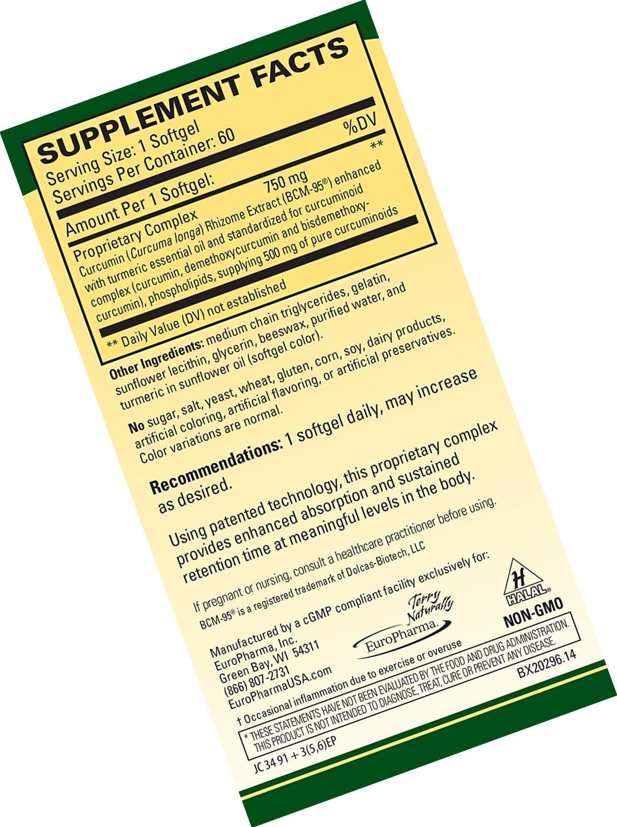 Europharma CuraMed 750 mg Softgels 60 ct