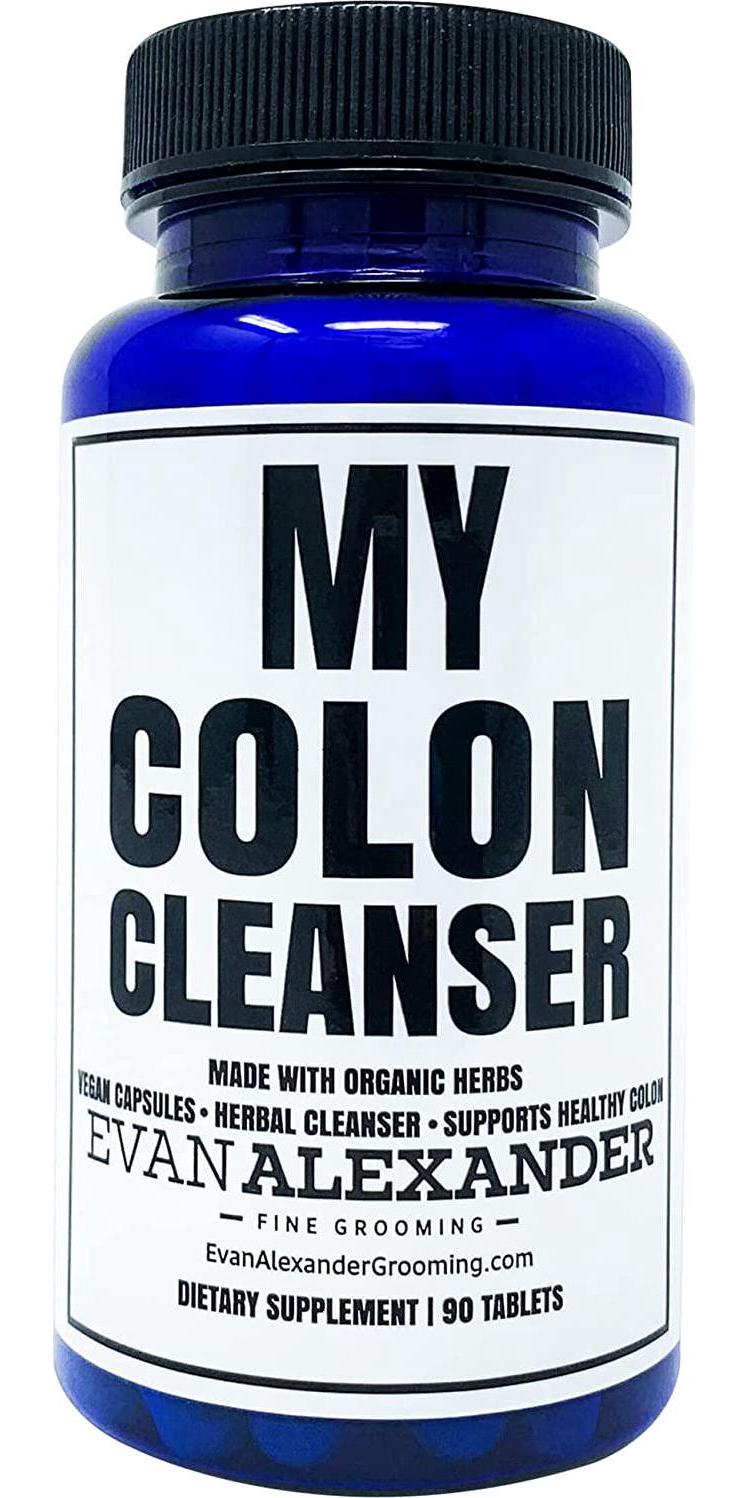 Evan Alexander Grooming My Colon Cleanser - Colon Cleanse with Organic Herbs - Vegan Detox Cleanse - All-Natural Colon Detox with Senna, Psyllium Husk, Dandelion, Flax Seed and Rhubarb - 30 Tablets