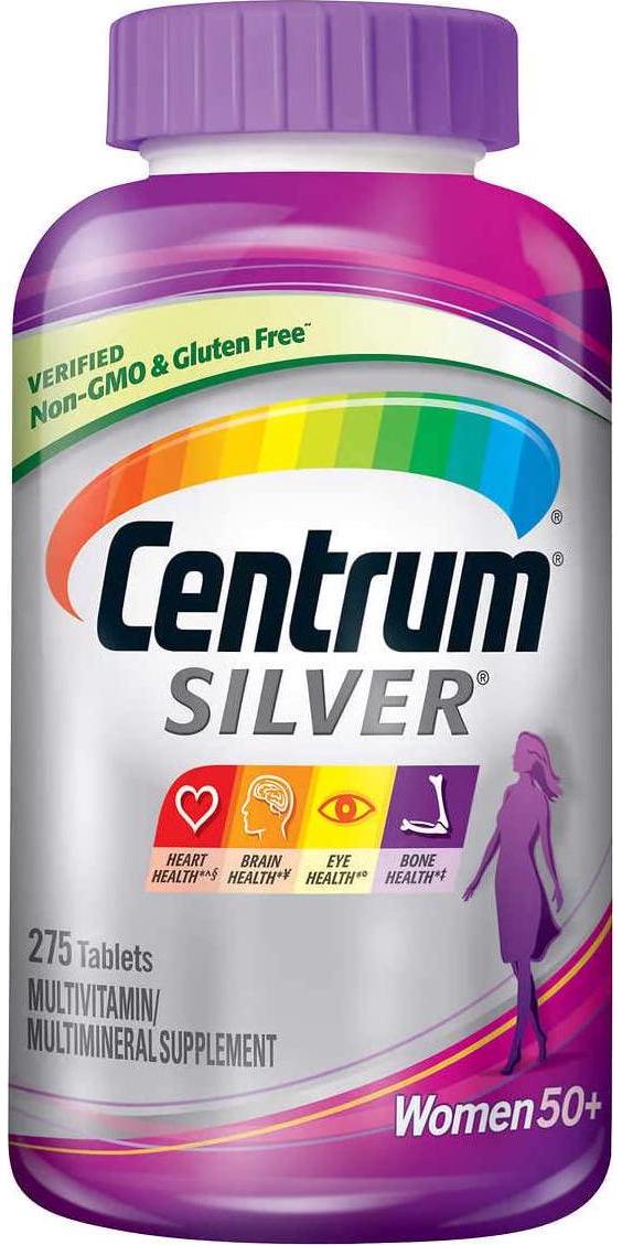 Evaxo Centrum Silver Women 50+, 275 Tablets Multivitamin, Multimineral Supplement.#B