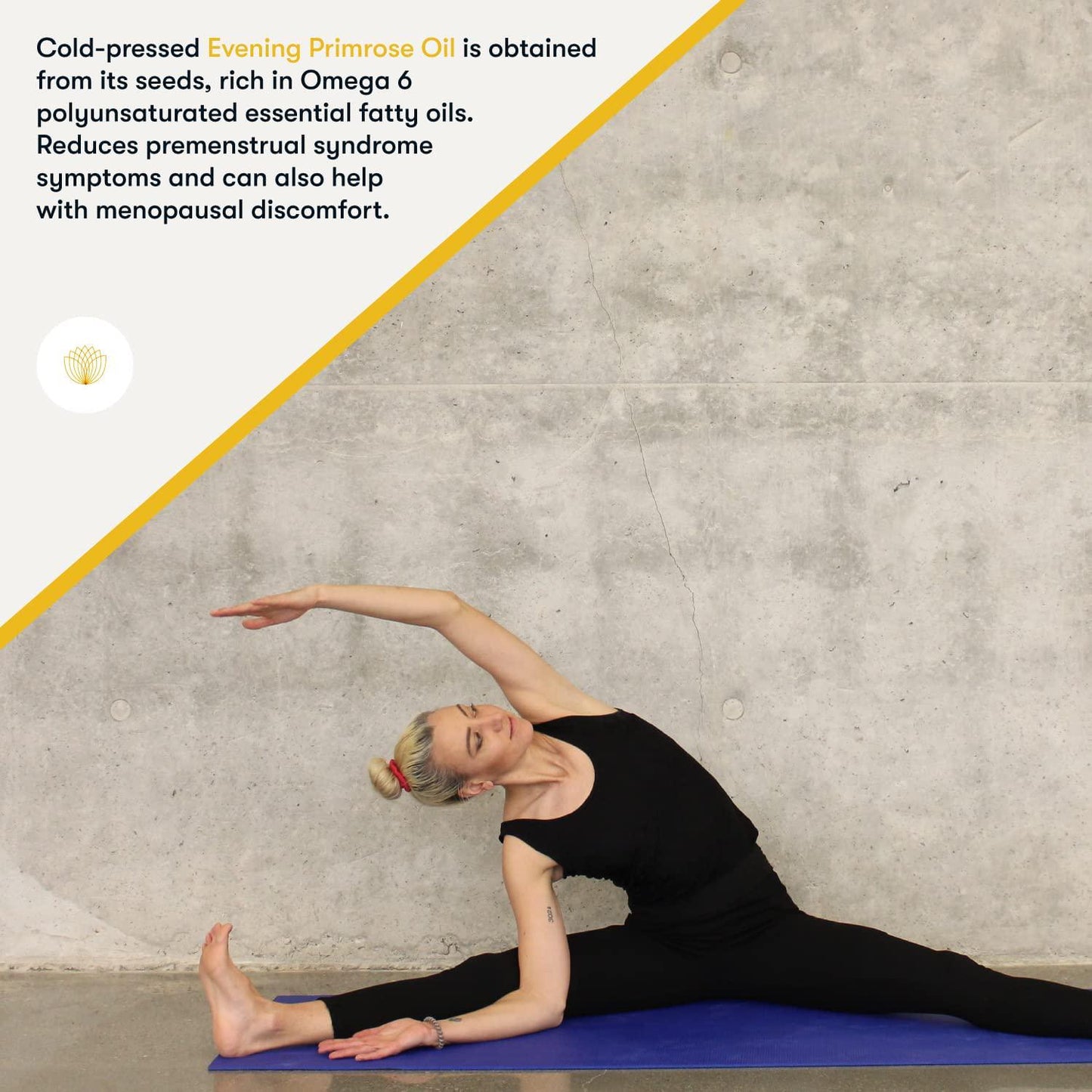 Evening Primrose Oil with GLA and Natural Vitamin E | PMS Symptoms, Hot Flashes, Skin Health, Heart Health | Cold-Pressed, Premium Quality | 200 Softgels | Non-GMO, GMP, 100% Natural