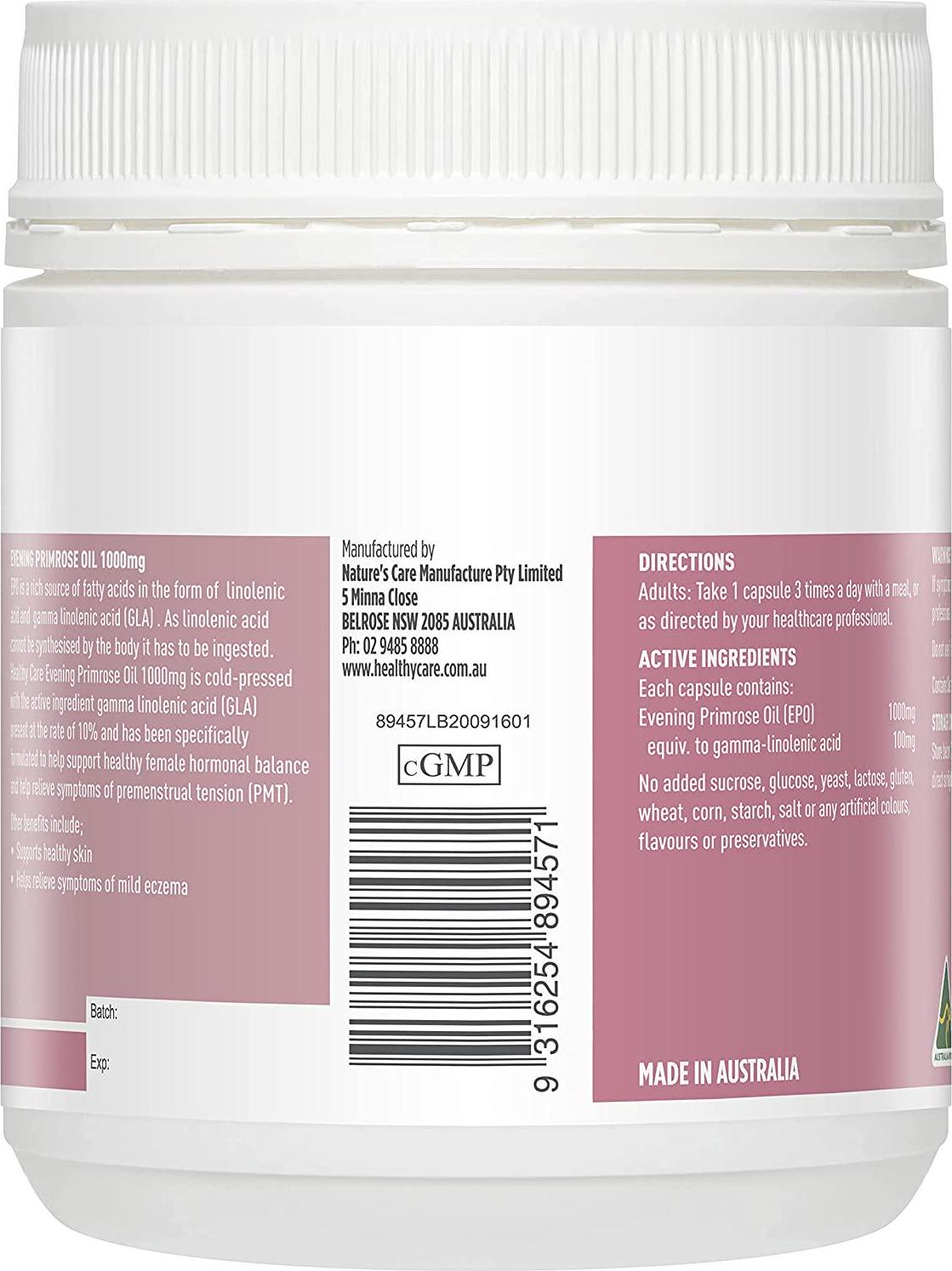 Evening Primrose Oil 1000mg Capsules