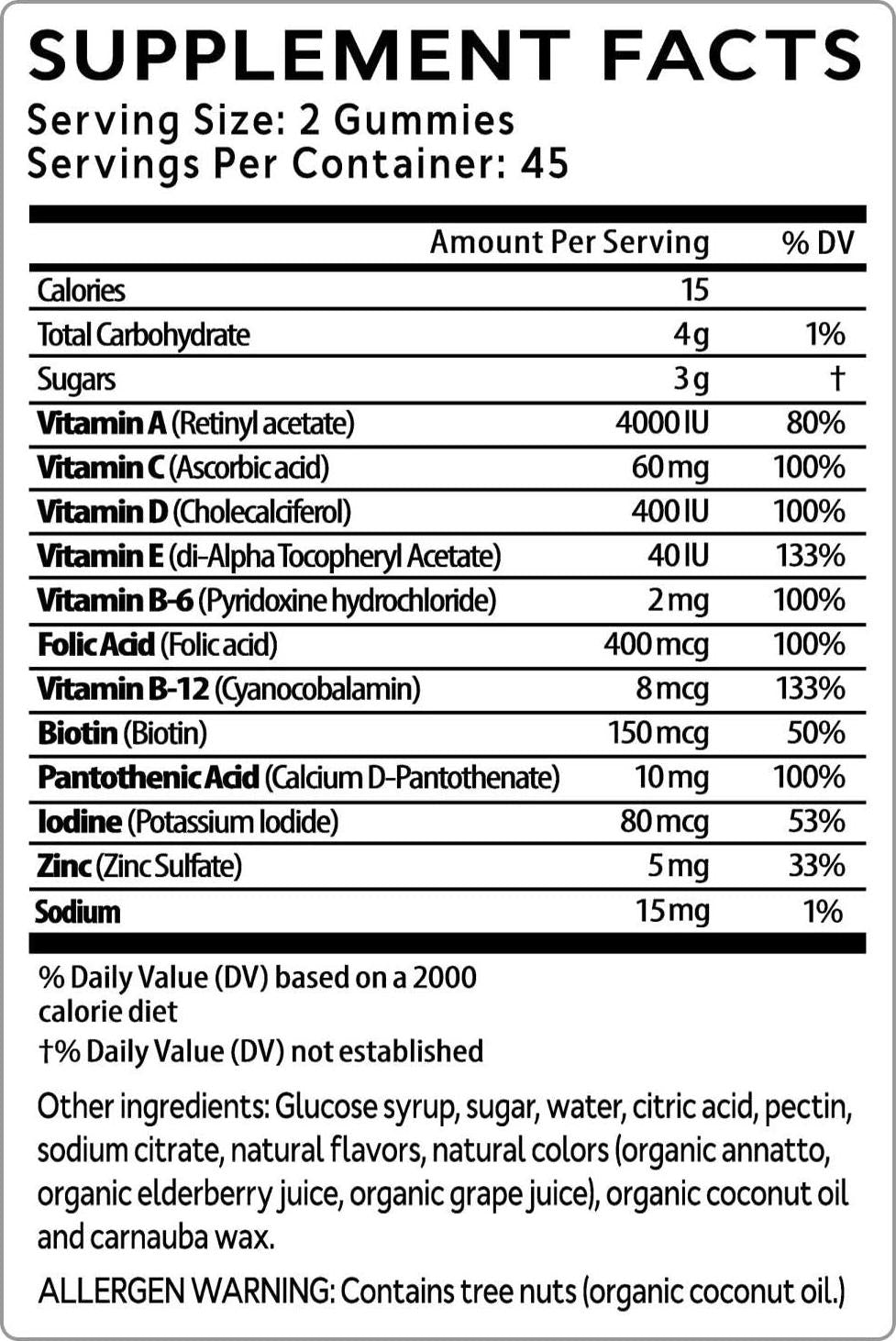 Evergenics Super Daily Wholefood Multivitamins, Minerals and Antioxidants for Adults. Delicious Gummies Offering Complete Daily Nutrition from Natural and Organic Ingredients. 90 Gummies.
