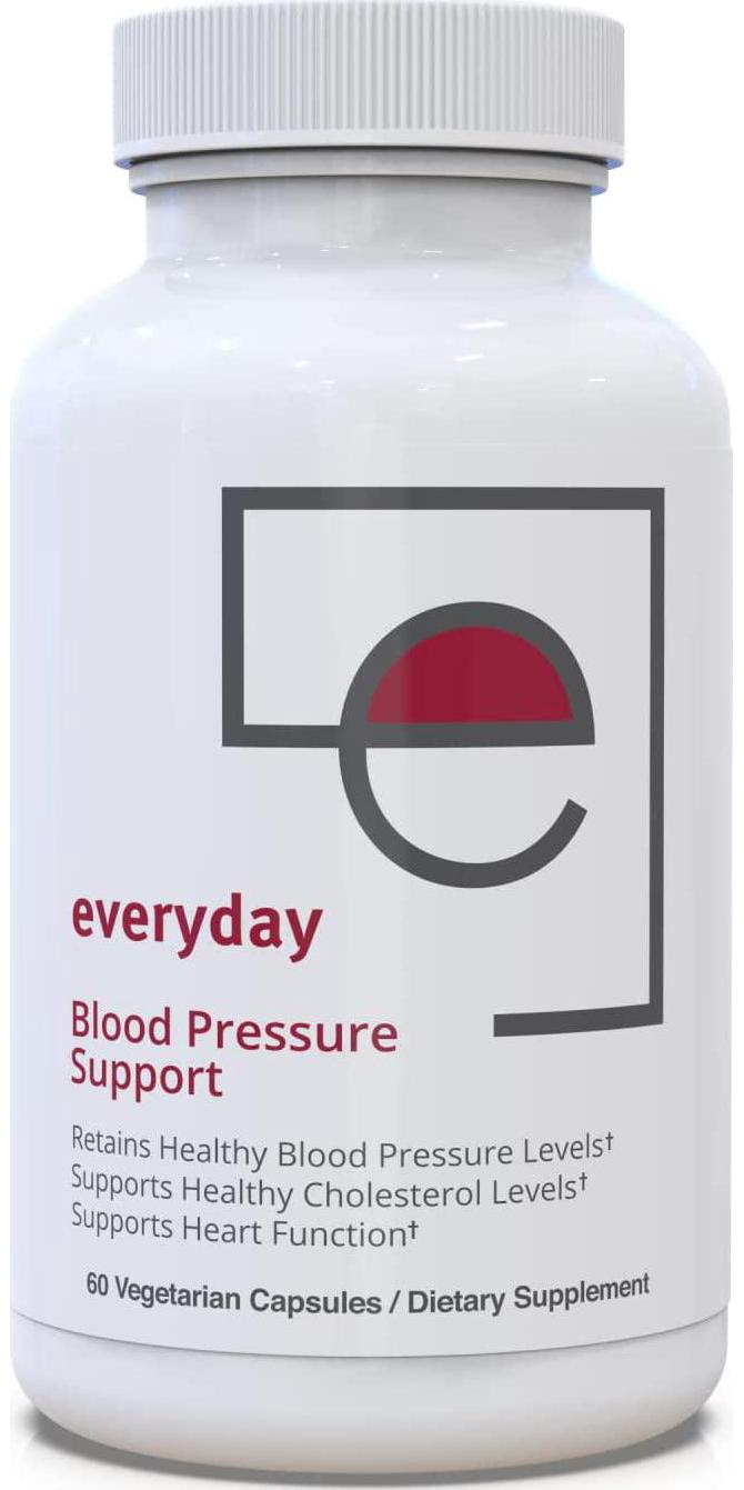 Everyday Blood Pressure Support - Natural Heart Health Cholesterol Support with Magnesium and Hawthorn for Hypertension- 60 Capsules Included