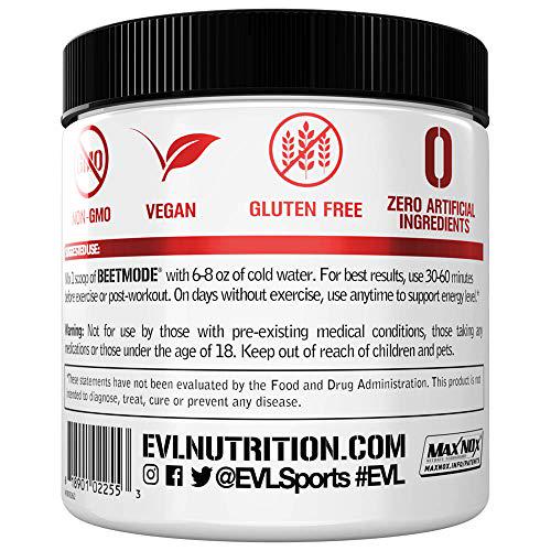 Evlution Nutrition Beet Root Powder Concentrated Beet Powder Crystals Nitric Oxide Booster and Natural Circulation Booster Antioxidants Vegan Non-GMO Endurance Superfood (Black Cherry 30 Servings)