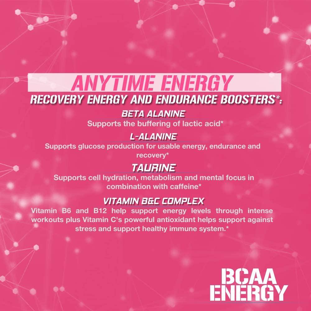Evlution Nutrition BCAA Energy - High Performance Amino Acid Supplement for Anytime Energy, Muscle Building, Recovery and Endurance, Pre Workout, Post Workout (Pink Starblast, 30 Servings)