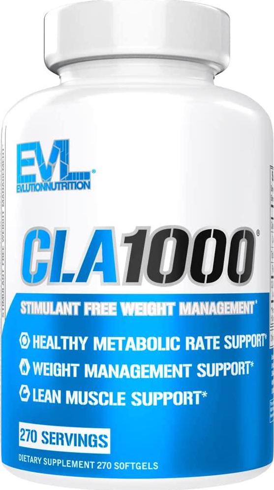 Evlution Nutrition CLA 1000, Conjugated Linoleic Acid, Weight Loss Supplement, Metabolism Support, Stimulant-Free (270 Servings)