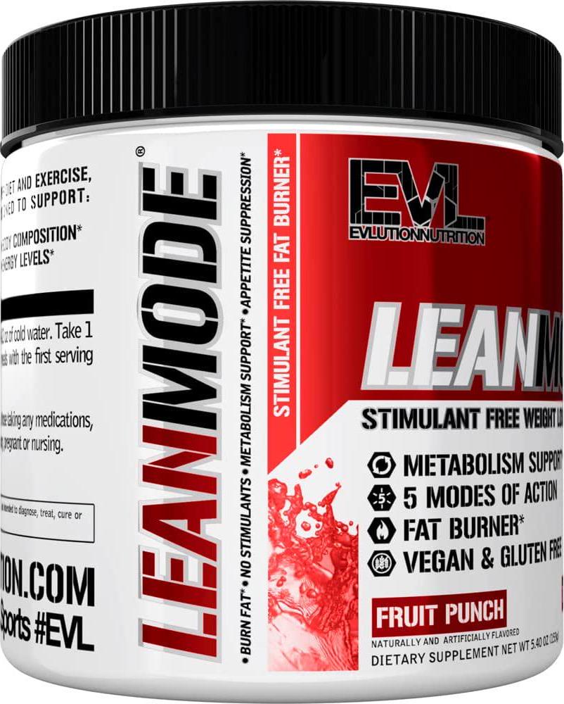 Evlution Nutrition Lean Mode Stimulant-Free Weight Loss Supplement with Garcinia Cambogia, CLA and Green Tea Leaf Extract, 30 Servings (Fruit Punch)