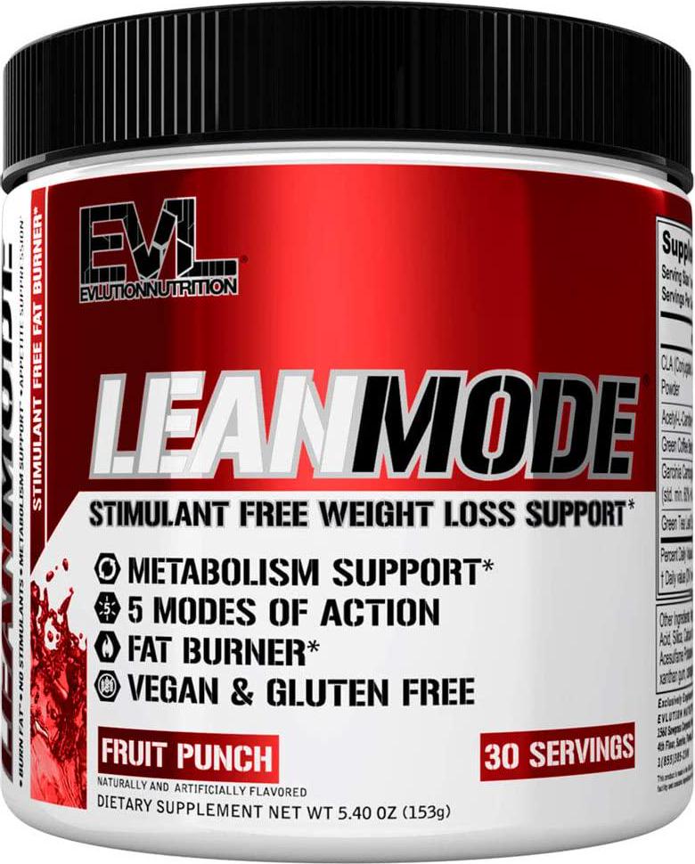 Evlution Nutrition Lean Mode Stimulant-Free Weight Loss Supplement with Garcinia Cambogia, CLA and Green Tea Leaf Extract, 30 Servings (Fruit Punch)