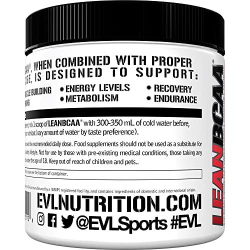 Evlution Nutrition LeanBCAA, BCAA s, CLA and L-Carnitine, Stimulant-Free, Recover and Burn Fat, Sugar and Gluten Free, 30 Servings (Fruit Punch)