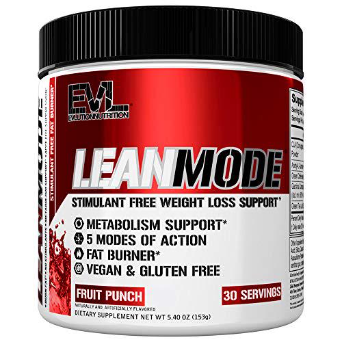 Evlution Nutrition Lean Mode Stimulant-Free Weight Loss Supplement with Garcinia Cambogia, CLA and Green Tea Leaf Extract, 30 Servings (Fruit Punch)