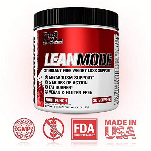 Evlution Nutrition Lean Mode Stimulant-Free Weight Loss Supplement with Garcinia Cambogia, CLA and Green Tea Leaf Extract, 30 Servings (Fruit Punch)
