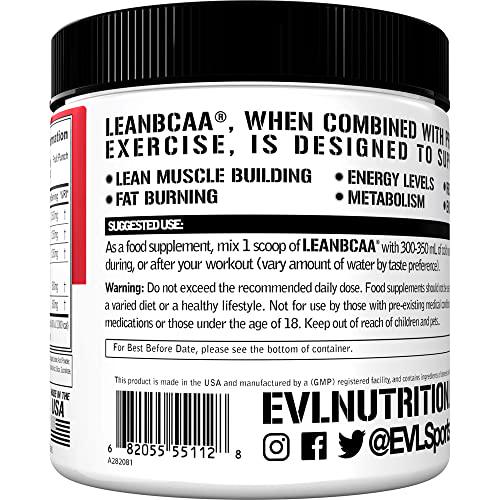 Evlution Nutrition LeanBCAA, BCAA s, CLA and L-Carnitine, Stimulant-Free, Recover and Burn Fat, Sugar and Gluten Free, 30 Servings (Fruit Punch)