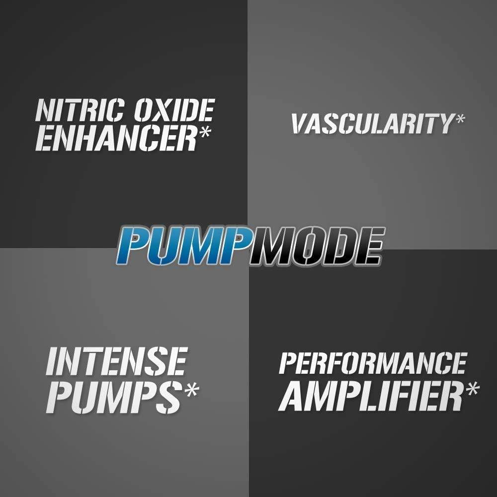 Evlution Nutrition Pump Mode Nitric Oxide Booster to Support Intense Pumps, Performance and Vascularity, 30 Servings (Blue Raz)
