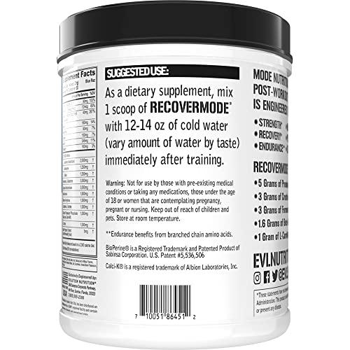 Evlution Nutrition Recover Mode- Complete Post Workout with BCAAs, Immunity Support, Vitamin C, D and E, Electrolytes, Hydration, Creatine, Glutamine, Beta-Alanine, L-Carnitine, 30 Serve, Blue Raz