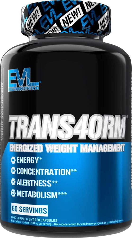 Evlution Nutrition Trans4orm Thermogenic Energizer 60 Serving Capsules