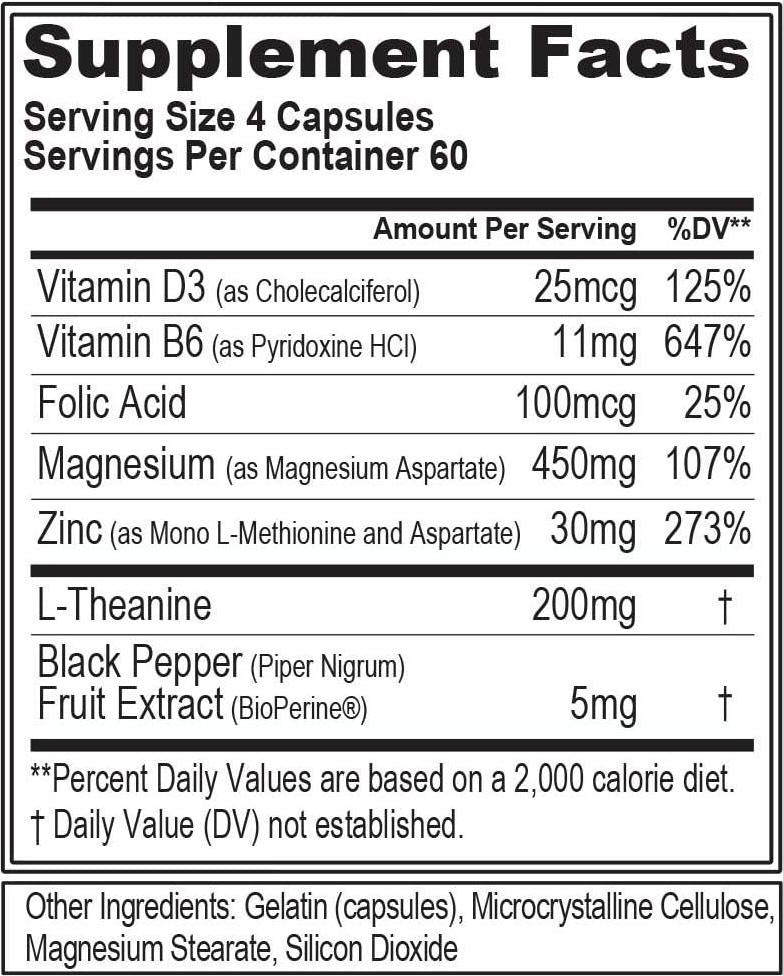 Evlution Nutrition Z Matrix Nighttime Recovery and Sleep Support (60 Servings)