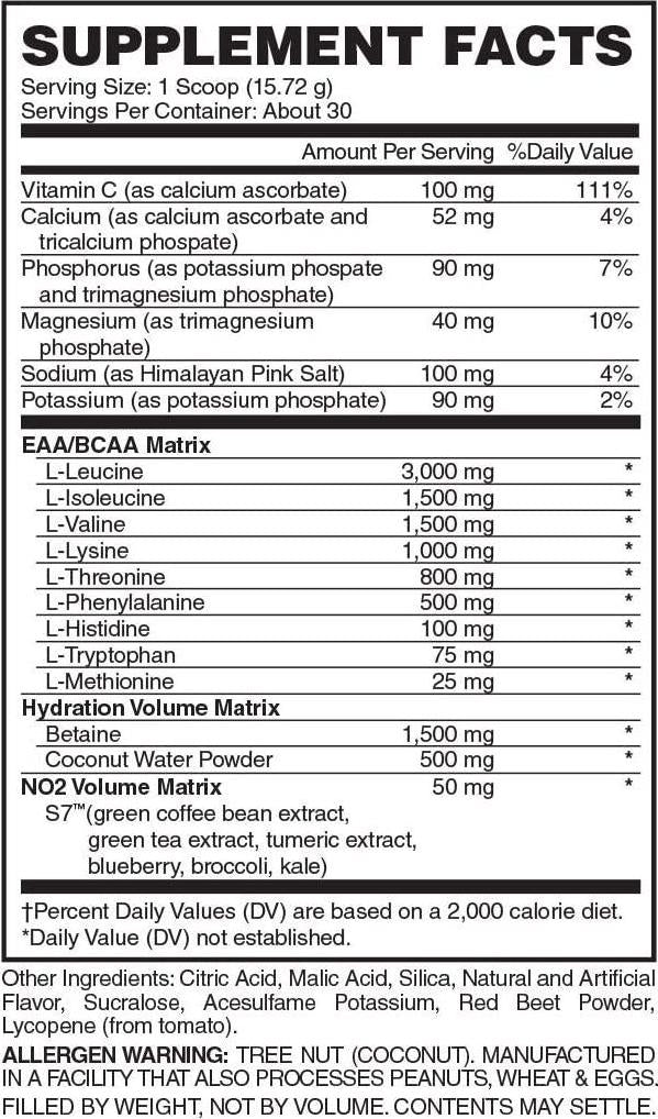Evogen AminoKEM | Premium Essential Amino Acid, Nitric Oxide, Betaine anhydrous, S7, Recovery, volumizing, Pump Catalyst | Orange Mango
