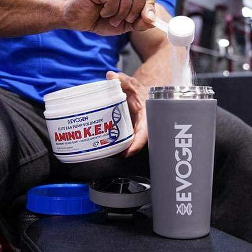 Evogen AminoKEM | Premium Essential Amino Acid, Nitric Oxide, Betaine anhydrous, S7, Recovery, volumizing, Pump Catalyst | Orange Mango