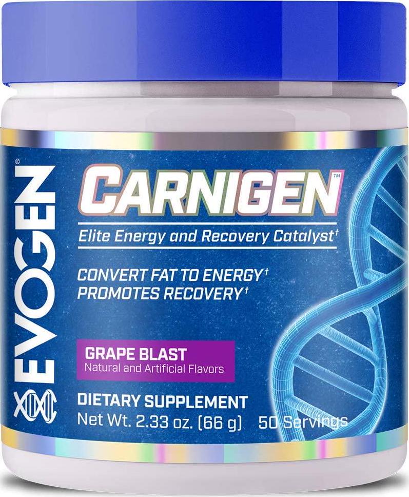 Evogen Carnigen | Carnitine Fat Burning Powder, Carnitine Tartrate, Acetyl-l-carnitine, Carnitine Orotate, Carnitine Fumarate, Bioperine | Grape