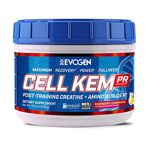 Evogen CellKEM PR | Post Workout, Essential Amino Acids, Creatine Nitrate, Sensoril Ashwagandha, Recovery | Raspberry Lemonade