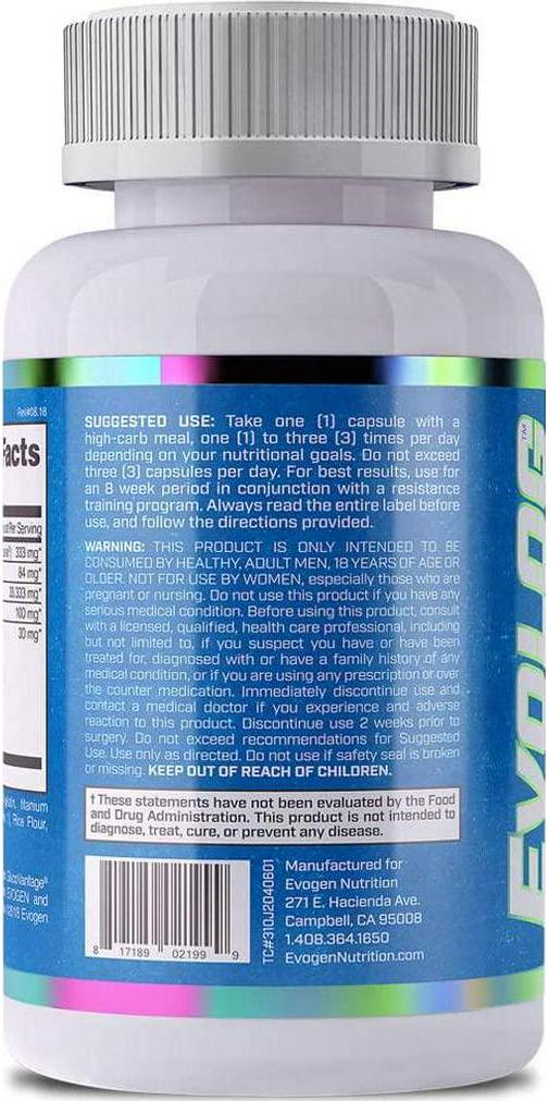 Evogen Evolog, Advanced Nutrient Partioning Agent, Glucevia Fraxinus Angustifolia Extract, GlucoVantage Dihydroberberine, Banaba Leaf Extract, R-ALA, Digestive Enzymes, Protease, 60 Capsules