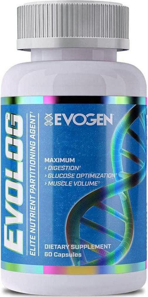 Evogen Evolog, Advanced Nutrient Partioning Agent, Glucevia Fraxinus Angustifolia Extract, GlucoVantage Dihydroberberine, Banaba Leaf Extract, R-ALA, Digestive Enzymes, Protease, 60 Capsules