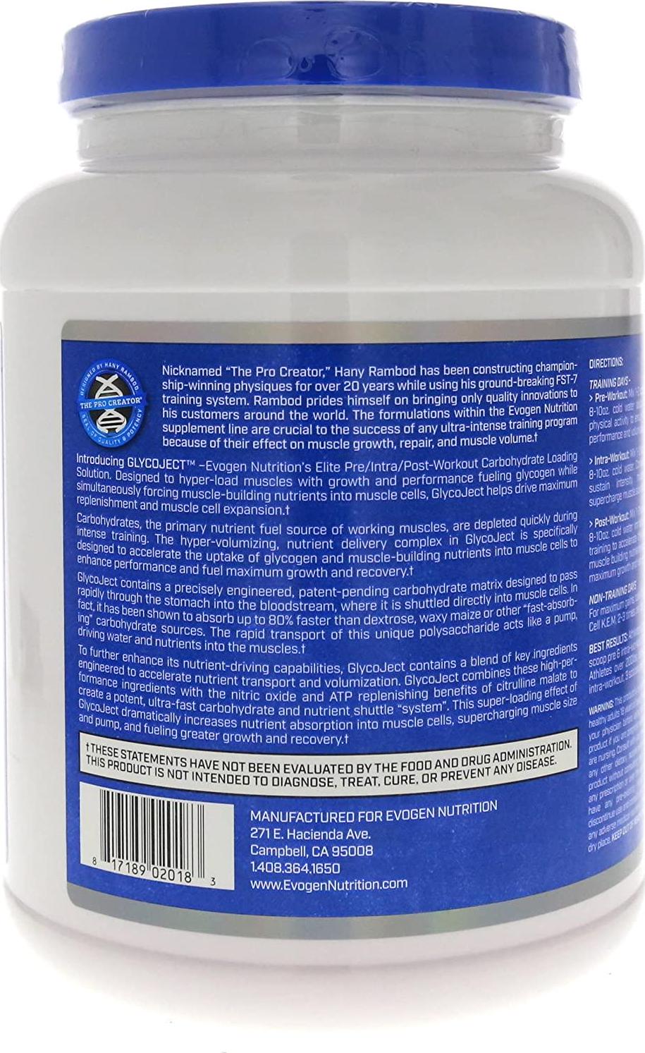 Evogen GlycoJect | Extreme Karbolyn Carbohydrate Powder | Cherry | 36 Servings