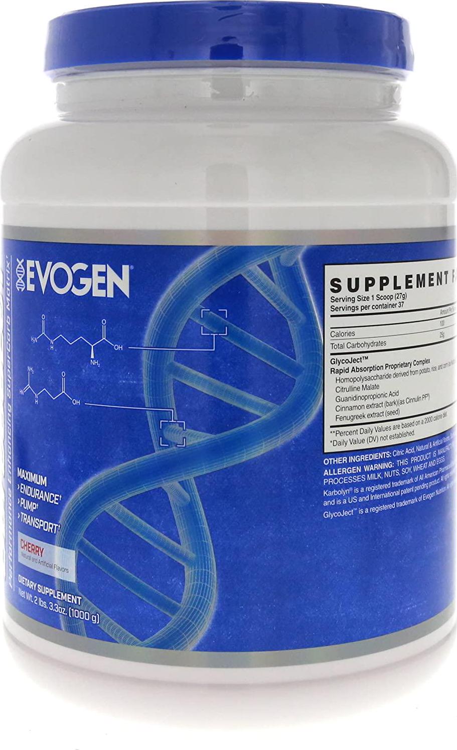 Evogen GlycoJect | Extreme Karbolyn Carbohydrate Powder | Cherry | 36 Servings
