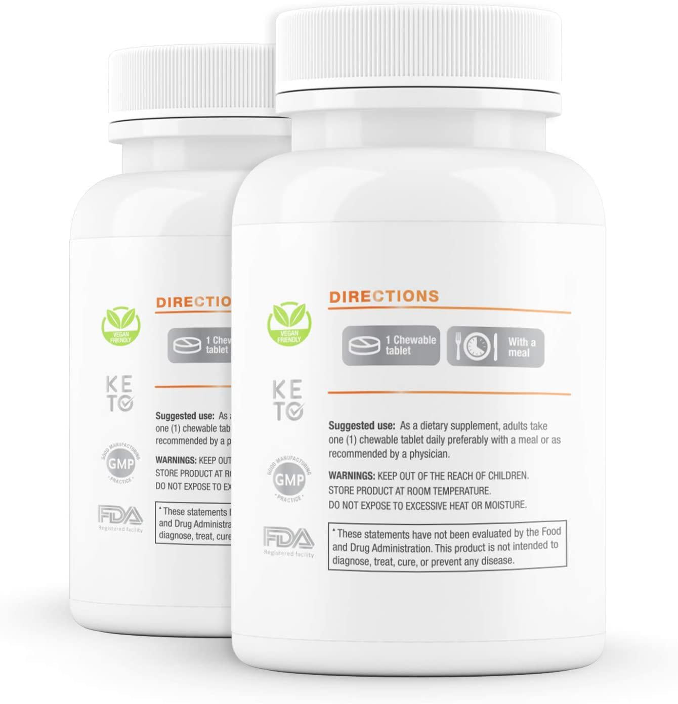 Evolution Advance Nutrition Vitamin C with Zinc, Keto, Vegan, Orange Flavor, Enhances Absorption, Antioxidant Support and Promotes Immune System Health 120 Chewable Tablets (1000 mg ea)