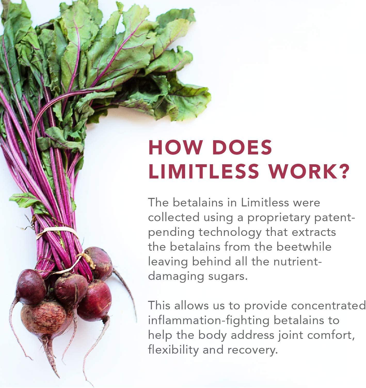 Evolv Health, Betalains Supplement from Pure Beet Root Extract, Energy and Joint Flexibility Support, Zero Sugar, Zero Calorie, 28 Servings, 56 Capsules