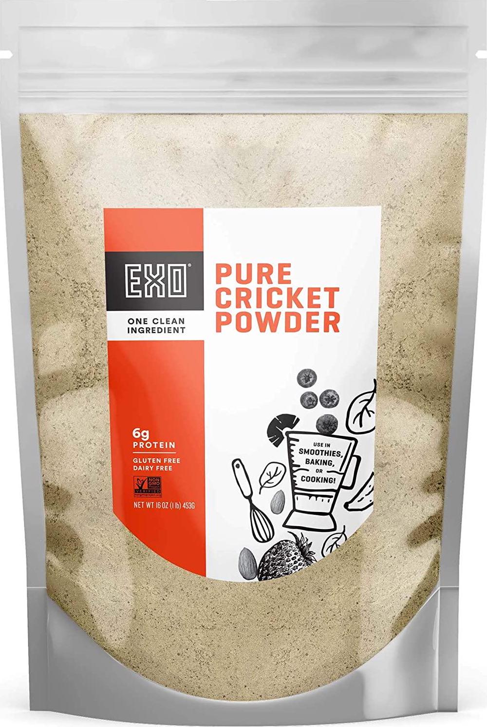 Exo Pure Cricket Protein Powder, 1 Pound, Low Carb, Dairy Free, Gluten Free