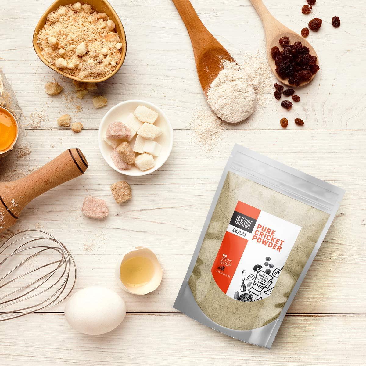 Exo Pure Cricket Protein Powder, 1 Pound, Low Carb, Dairy Free, Gluten Free
