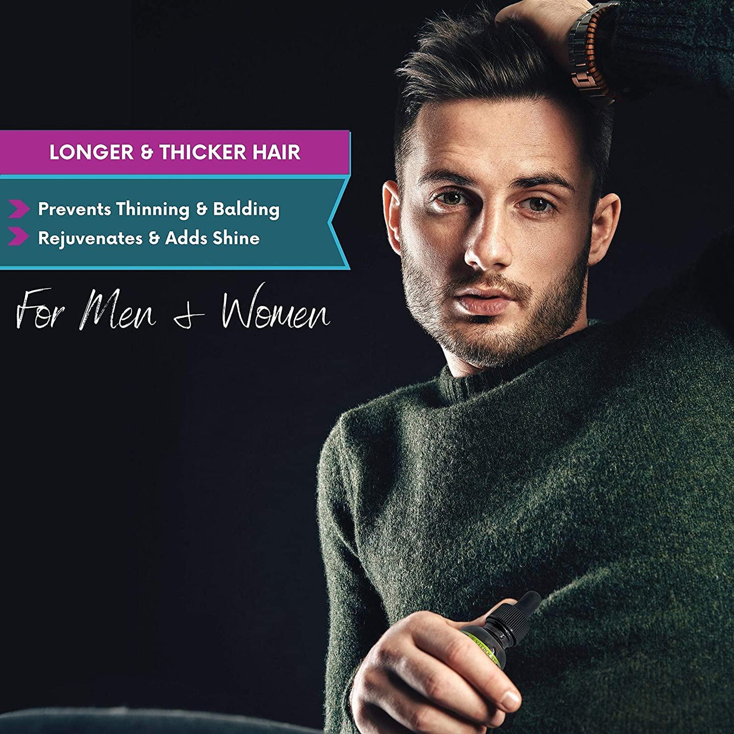 Extra Strength 10,000 mcg Biotin Liquid Drops with Organic Berry Flavor | 60 Servings | Vegan Formula Supports Hair Growth, Strong Nails, Healthy Skin | NO Artificial Preservatives