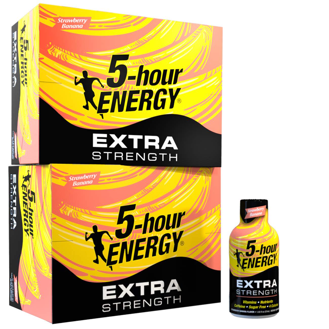 Extra Strength 5-hour ENERGY Shots Strawberry Banana Flavor 24 Count