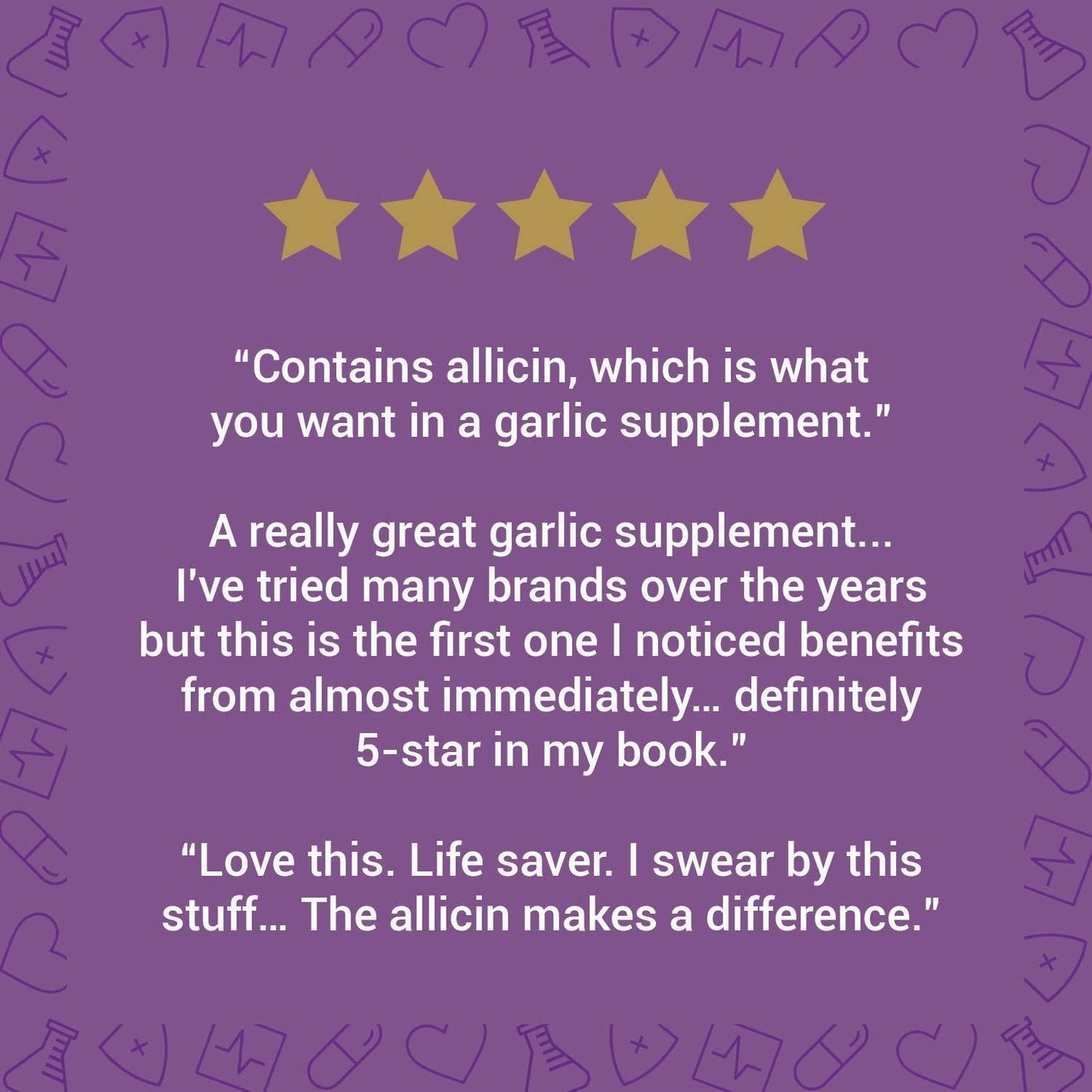 Extra Strength Garlic with Allicin - Powerful Immune System Support Formula - Enteric Coated Tablets for Easy Swallowing - Feel the Allicin Difference - 3 Month Supply