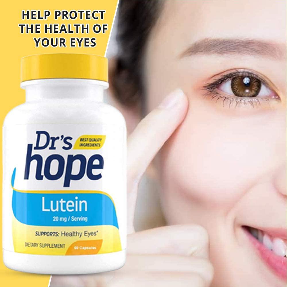 Extra Strength Lutein 20mg Supplement (60 Veggie Capsules) Natural Antioxidants and Vitamins Supports Healthy Vision | Vegetarian Friendly, Made in The USA…