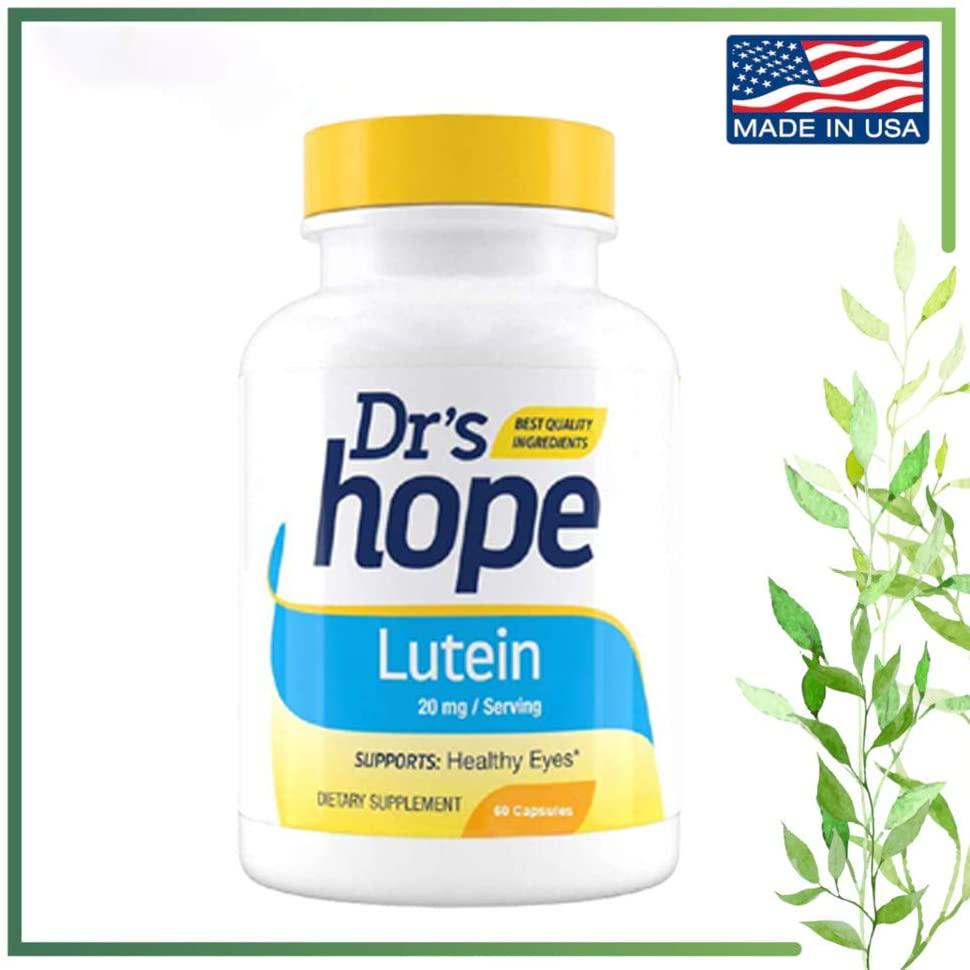 Extra Strength Lutein 20mg Supplement (60 Veggie Capsules) Natural Antioxidants and Vitamins Supports Healthy Vision | Vegetarian Friendly, Made in The USA…