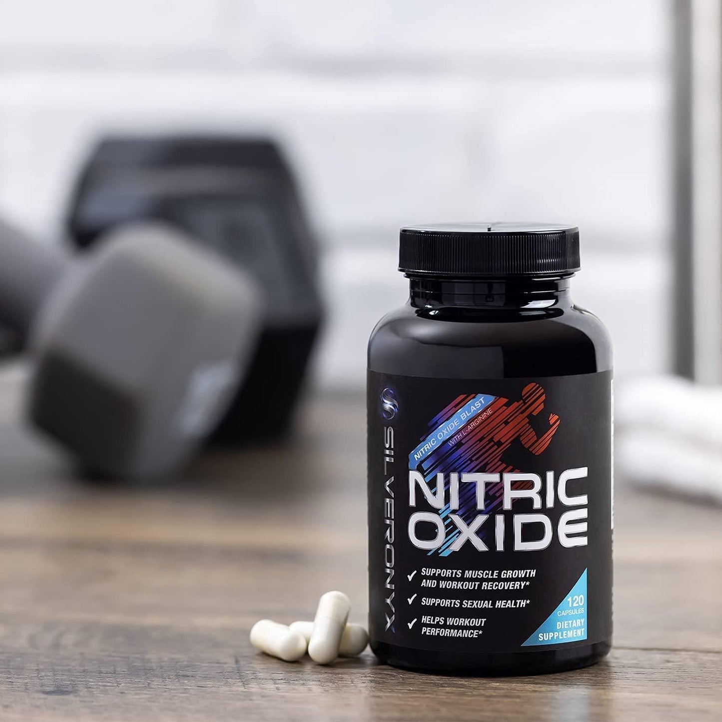 Extra Strength Nitric Oxide Supplement L Arginine 1300mg - Citrulline Malate, AAKG, Beta Alanine - Premium Muscle Building No Booster for Strength, Vascularity and Energy to Train Harder - 120 Capsules