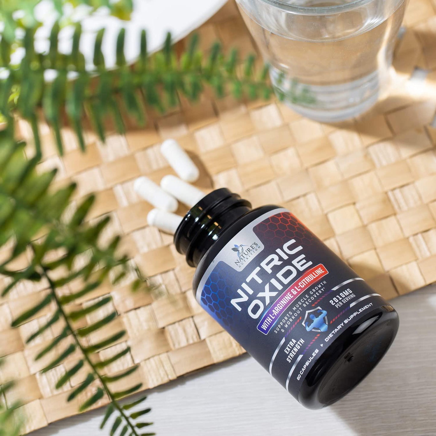 Extra Strength Nitric Oxide L-Arginine Supplement 2010mg - Citrulline Malate, AAKG, Beta Alanine - Premium Muscle Support Nitric Oxide Booster for Strength and Energy to Train Harder - 60 Capsule