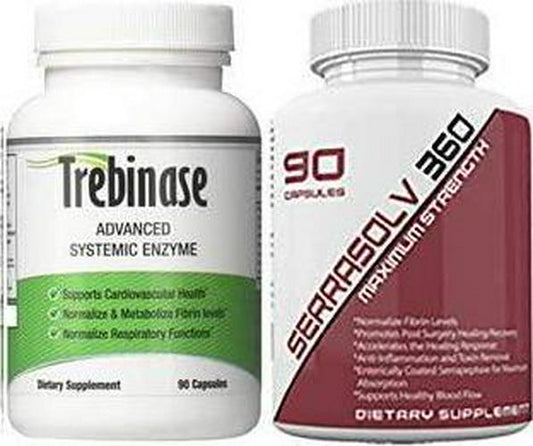 Extra Strength Scar Tissue Package- Clinical Strength Scar Tissue Dissolving Formulas - Highly Potent Inflammation Fighting Enzyme Blend - Serrapeptase, Nattokinase and More -