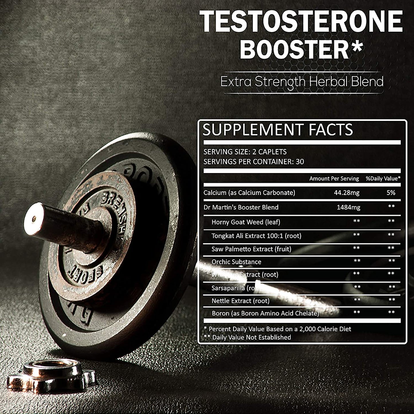 Extra Strength Testosterone Booster - Naturally Boost Your Stamina, Endurance, Strength and Energy for Men and Women - Burn Fat and Build Lean Muscle Mass Today