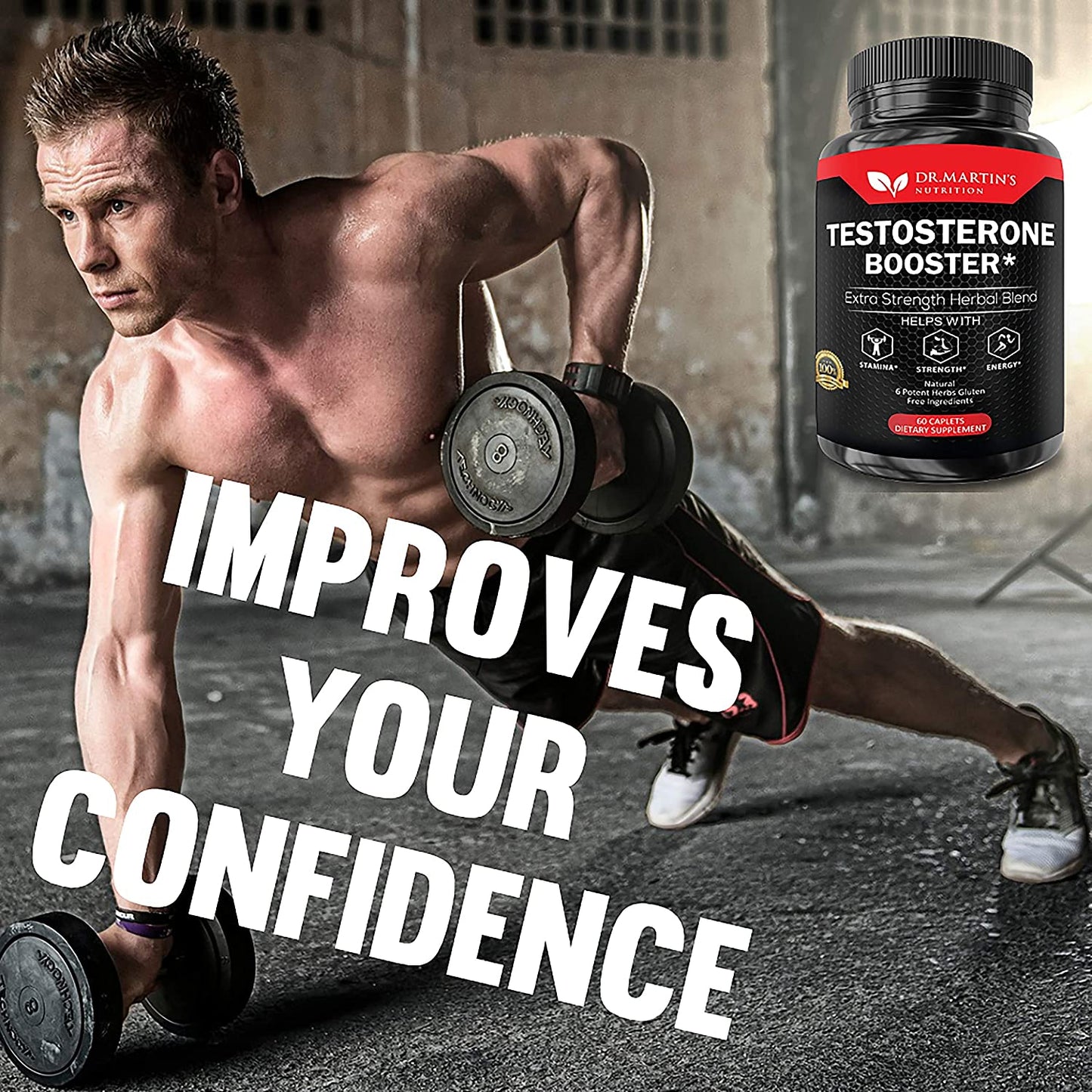 Extra Strength Testosterone Booster - Naturally Boost Your Stamina, Endurance, Strength and Energy for Men and Women - Burn Fat and Build Lean Muscle Mass Today