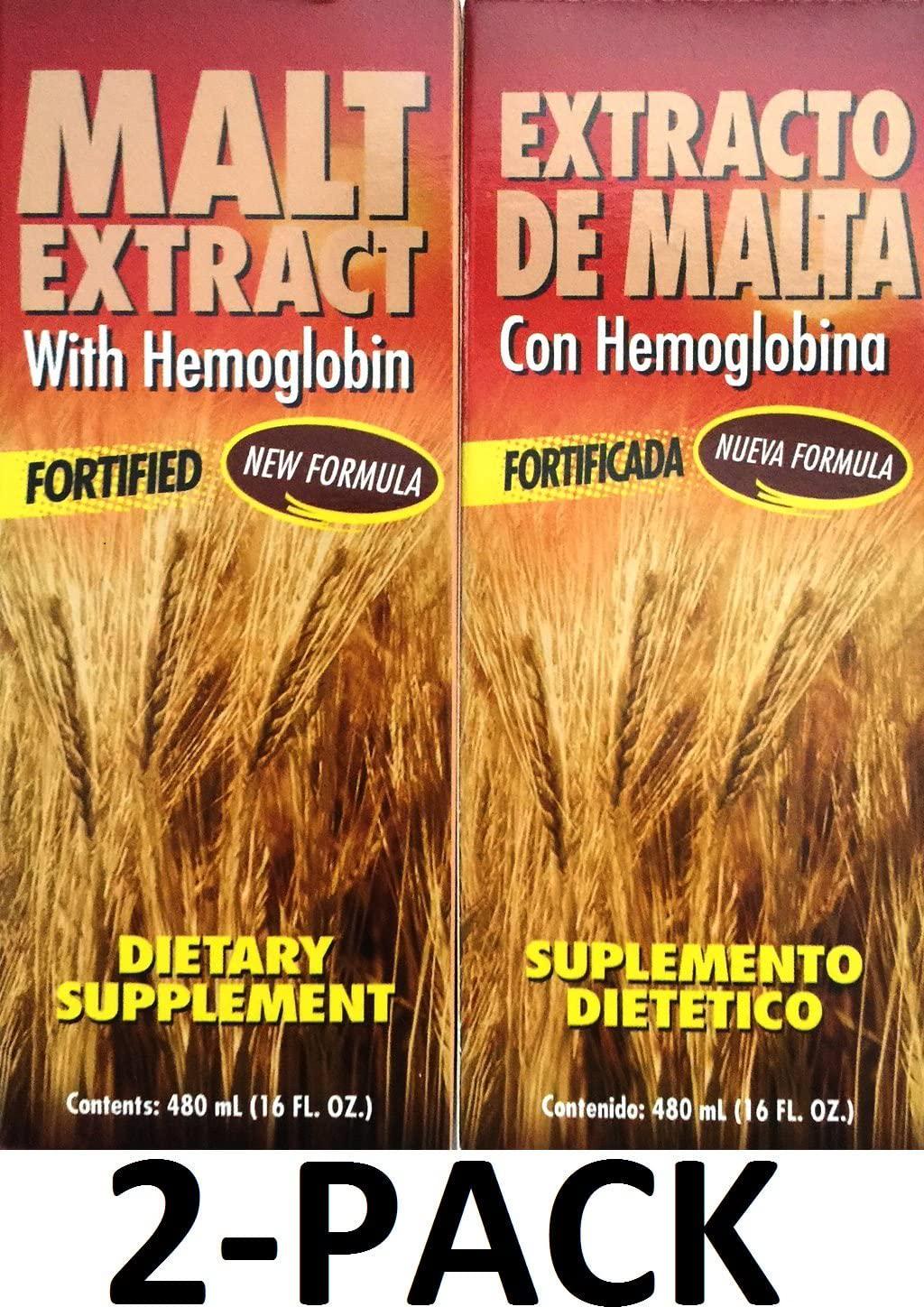 Extracto de Malta Con Hemoglobina 16 oz. Menper 2-Pack